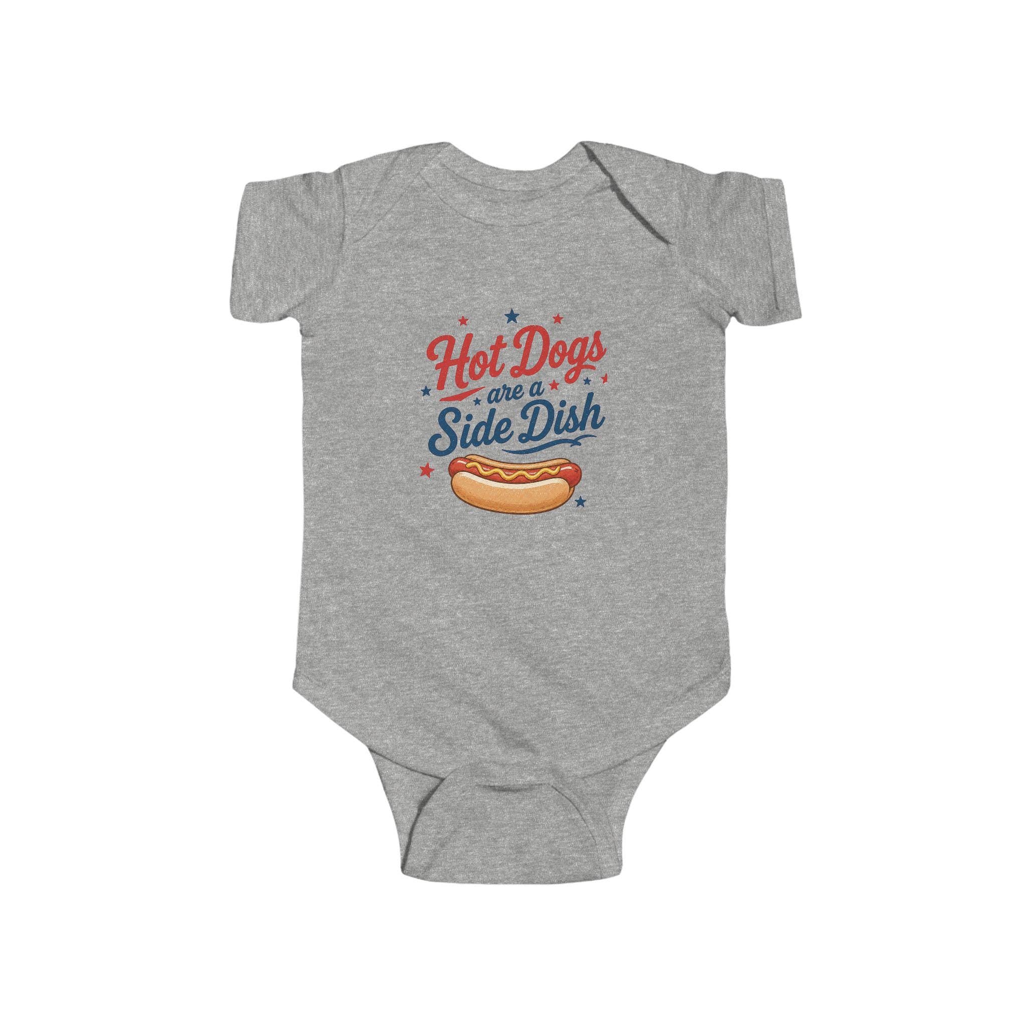 Hot Dogs are a Side Dish Bodysuit | 4th of July Patriotic Baby