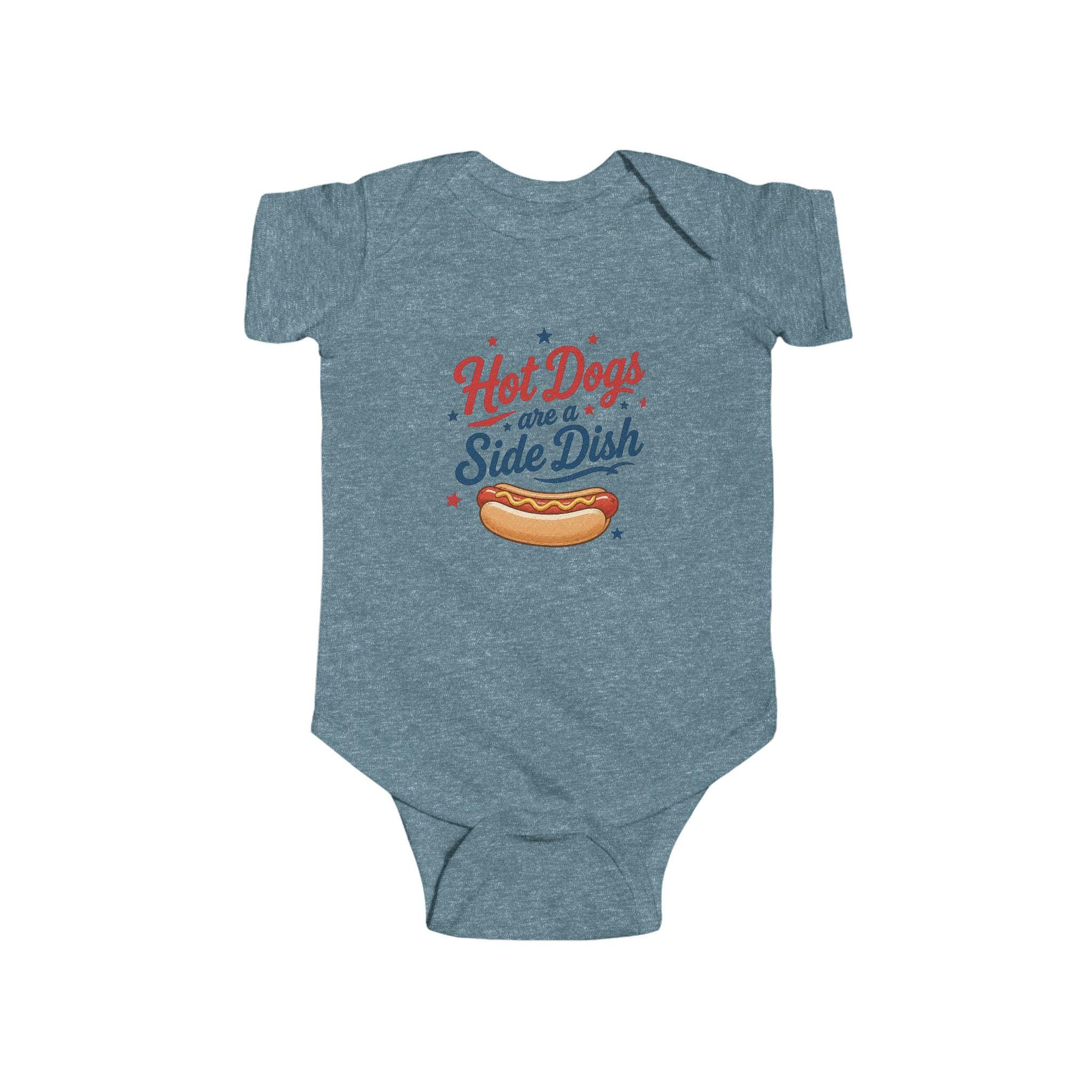 Hot Dogs are a Side Dish Bodysuit | 4th of July Patriotic Baby