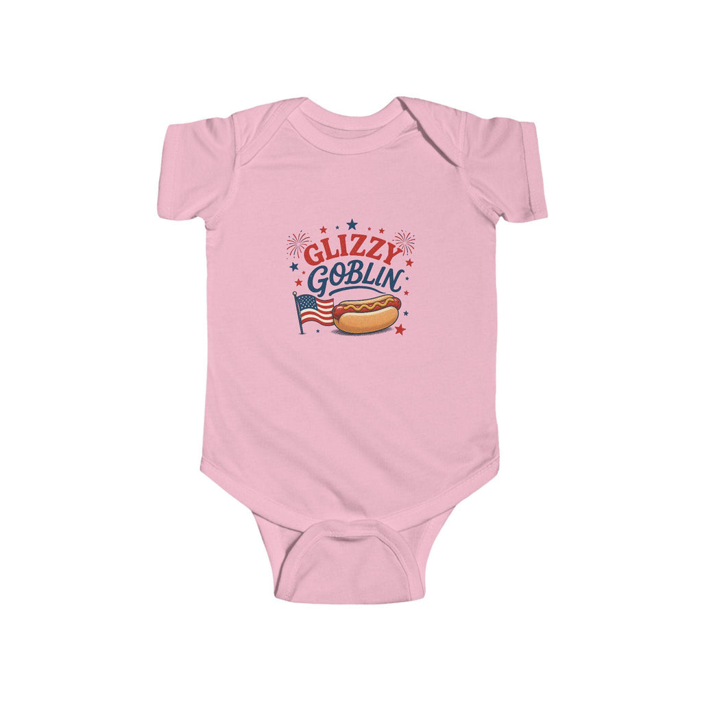 Glizzy Goblin Infant Bodysuit | Hot Dog Patriotic Baby Onesie