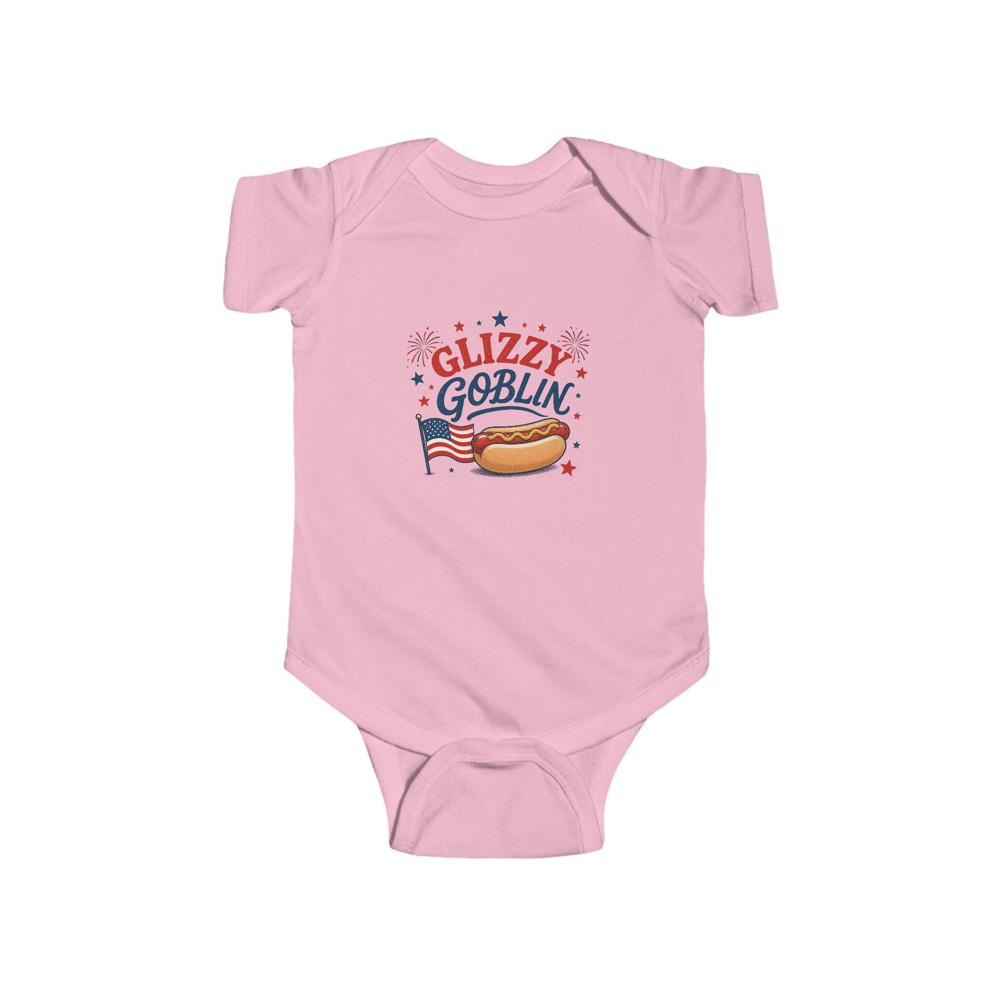 Glizzy Goblin Infant Bodysuit | Hot Dog Patriotic Baby Onesie